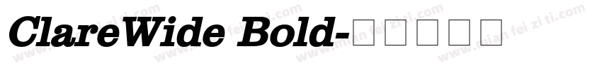 ClareWide Bold字体转换
